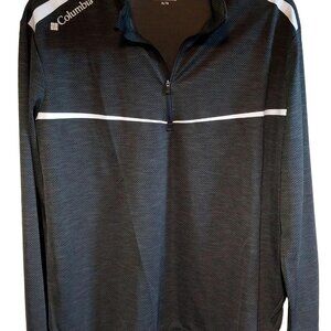 Columbia Golf Omni-Wick Score Card Pullover XL Black/White Polyester Long Sleeve